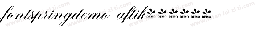 fontspringdemo aftik字体转换